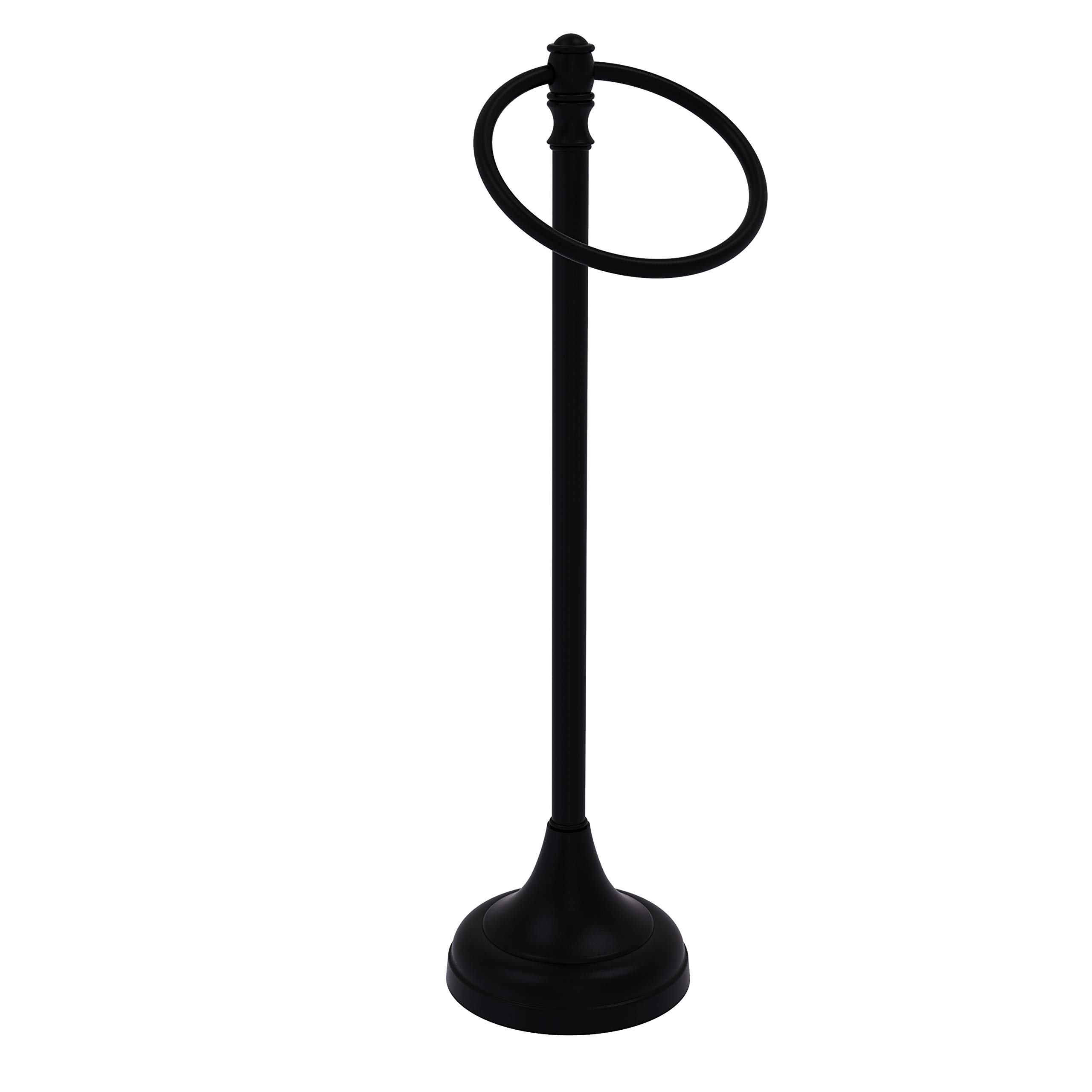 Allied Brass CL-54 Carolina Collection Ring Stand Guest Towel Holder - Matte Black Bathroom Accessory for Powder Rooms, Guest Baths & Luxury Hotels