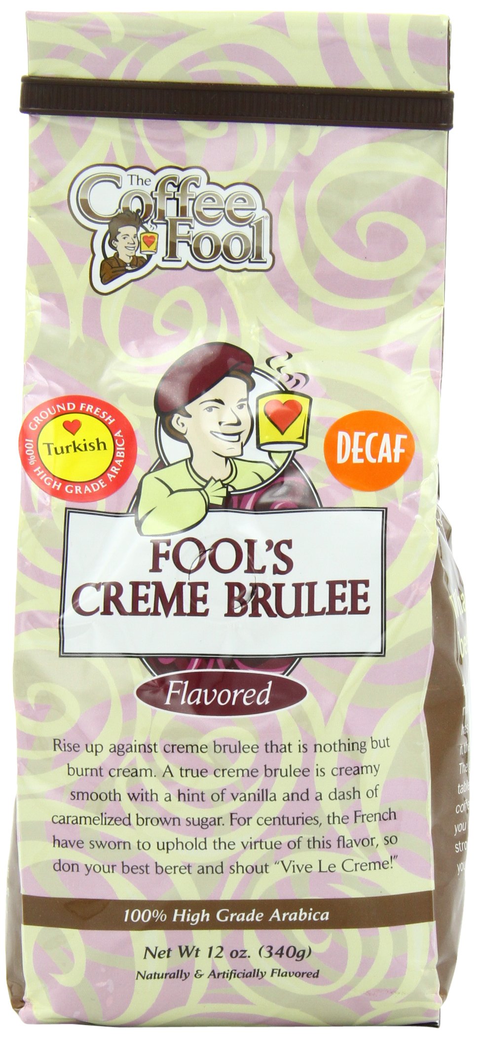 Decaf Creme Brulee Coffee Powder - Turkish Style Gourmet Instant Coffee for Home, Office & Travel - Rich Flavor & Aroma