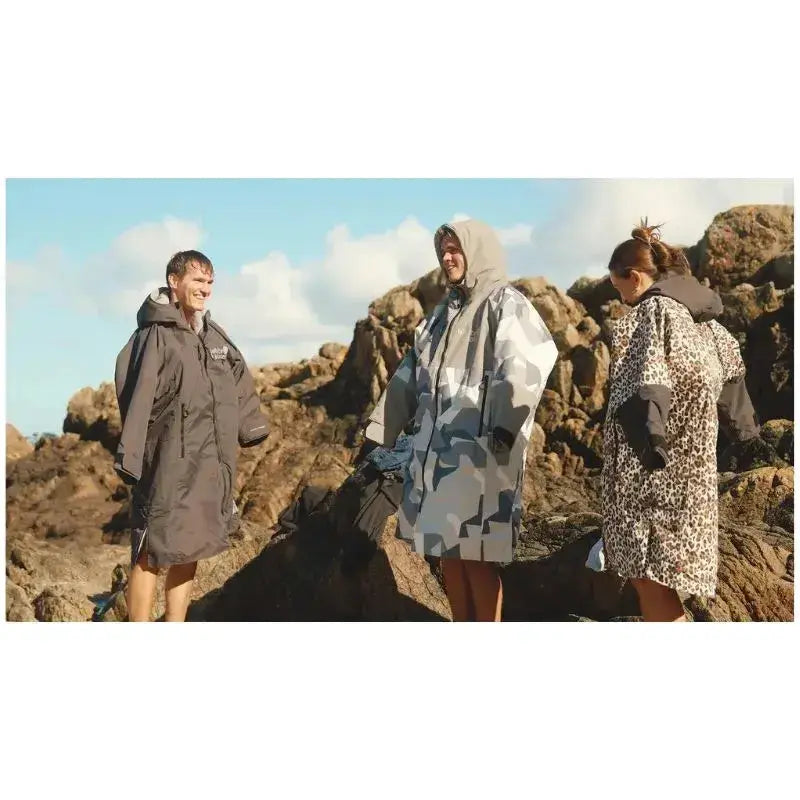 Arctic Camo Waterproof Swimming Robe for Adults - Unisex Hard Shell Quick-Dry Bathrobe for Beach, Pool & Outdoor Activities