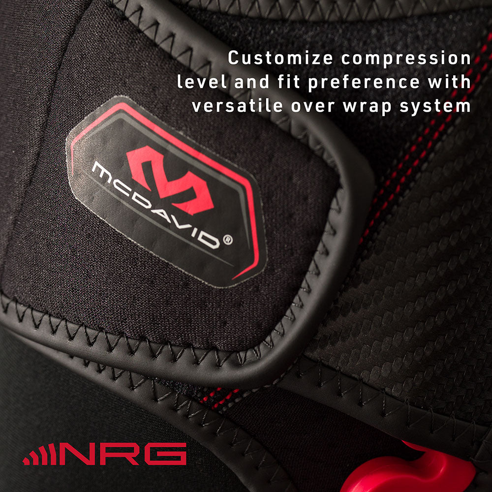 NRG Spring Hinge Knee Brace Wrap - Adjustable Support for Running, Sports & Recovery - Ideal for Athletes, Arthritis & Joint Pain Relief