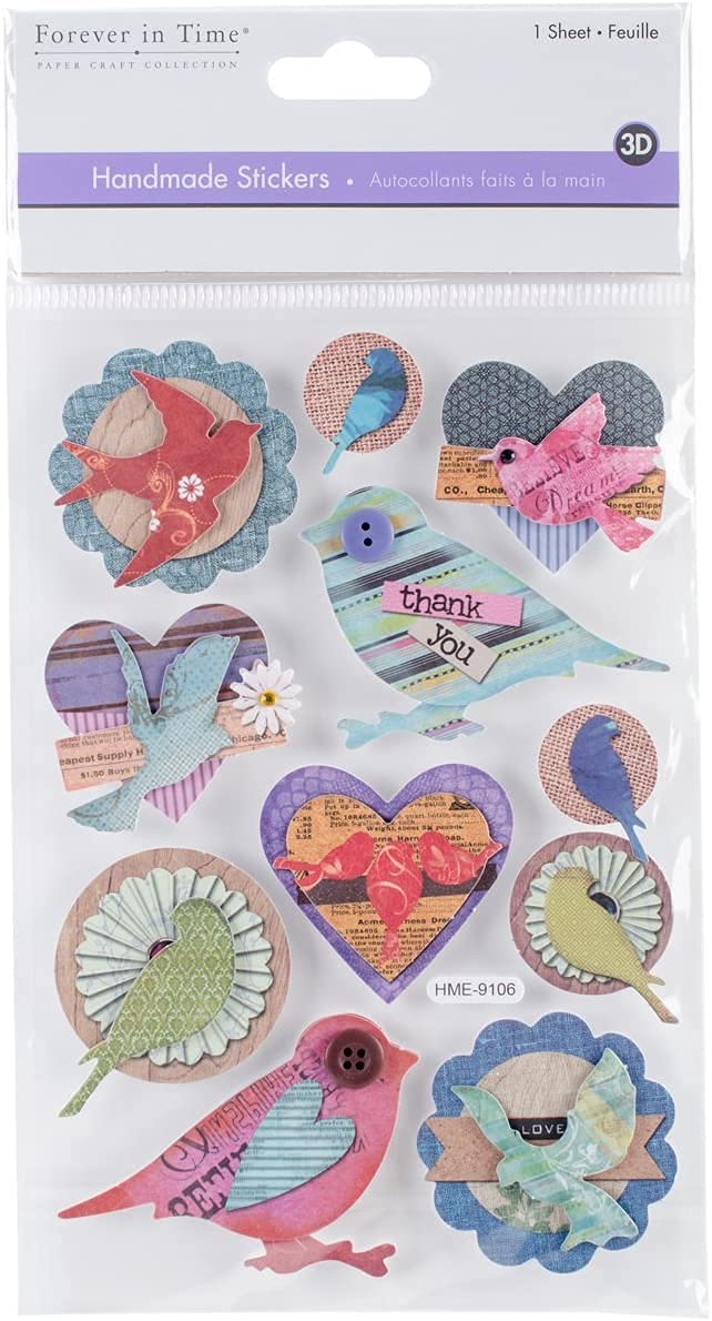 DIY Craft Bird Stickers - Premium Scrapbooking Supplies for Journals, Wedding Albums & Adventure Scrapbooks - 3D Die-Cut Decorative Stickers for Creative Projects & Memory Keeping