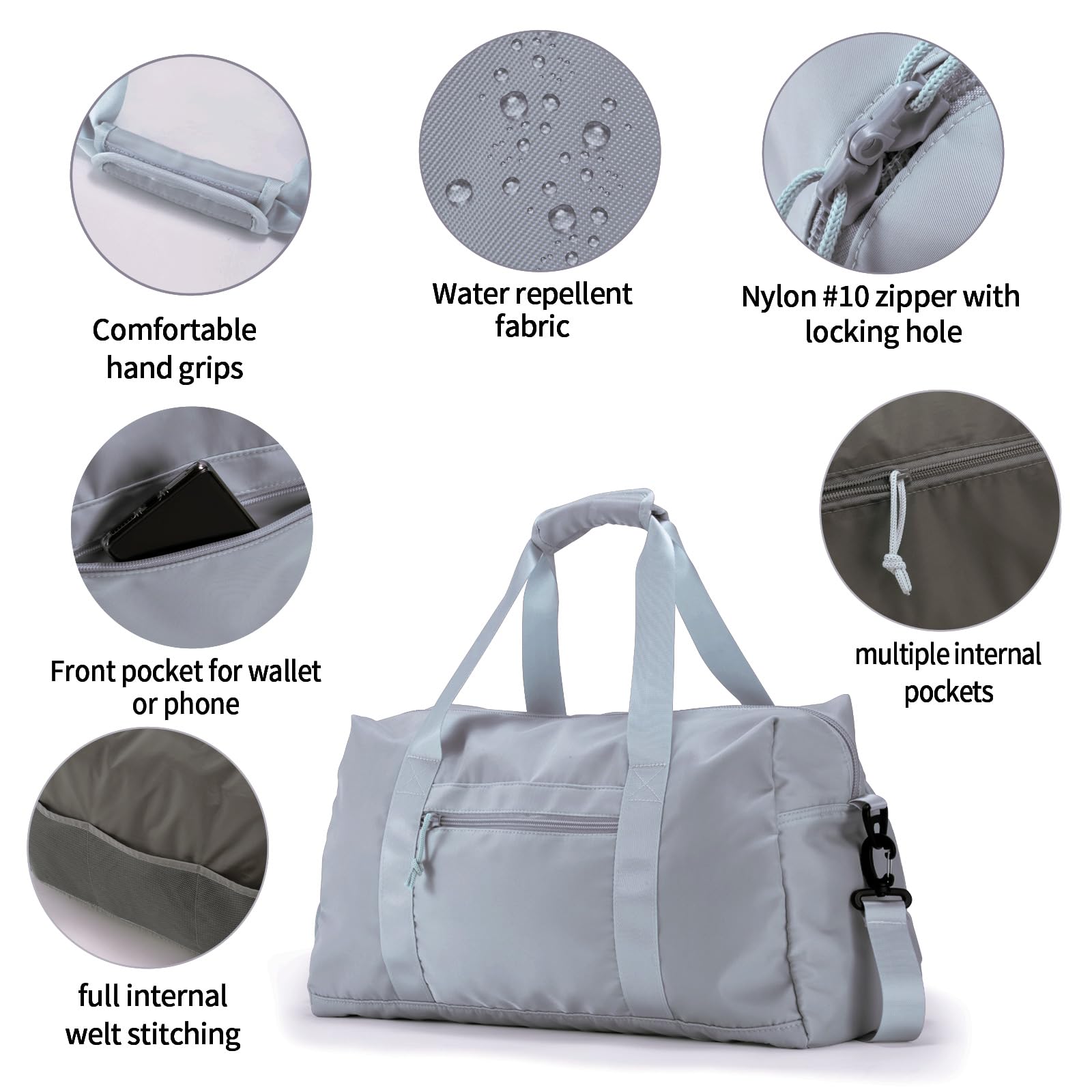 Waterproof Travel Duffle Bag for Men & Women - Large Gym Sports Weekender Bag with Wet Pocket - Carry On Tote Bag for Airplane, Workout, Beach & Weekend Getaways
