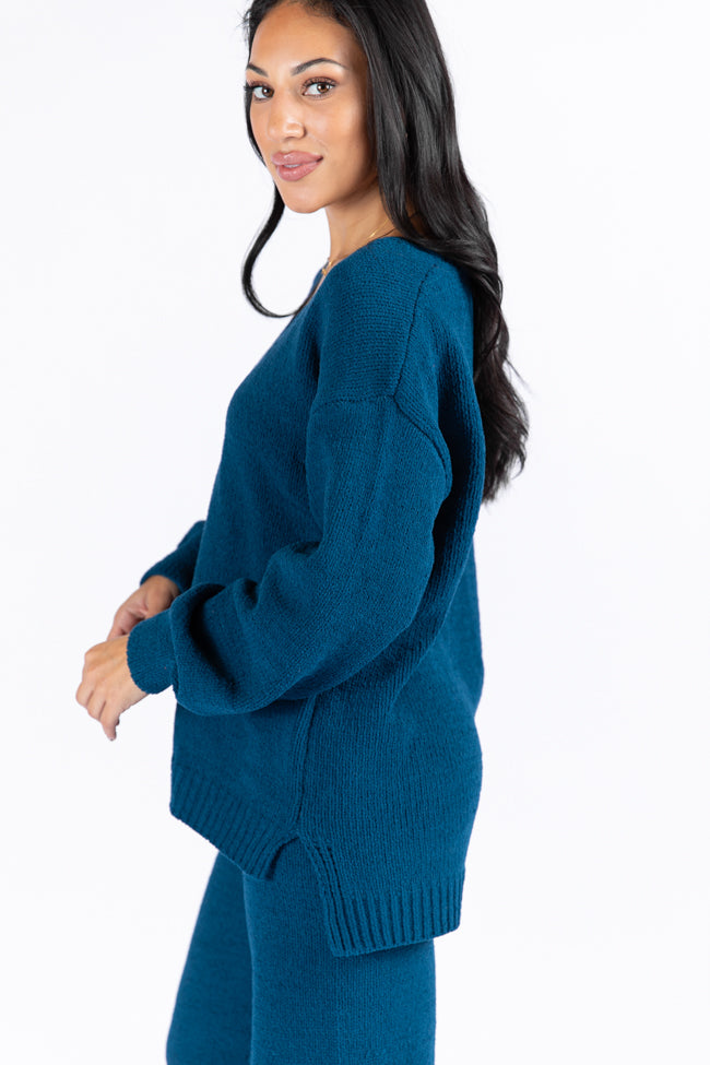 Cozy For Keeps Navy V-Neck Sweater for Women - Soft & Warm Winter Pullover | Perfect for Office, Casual Outfits & Holiday Gatherings