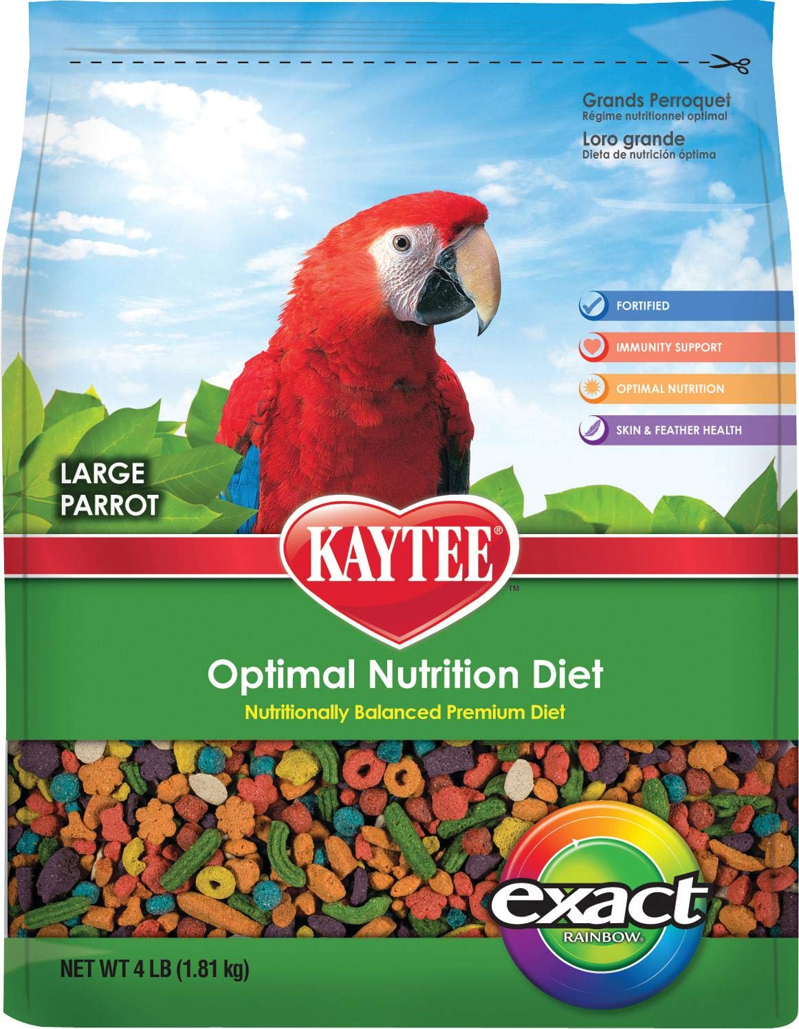 Premium Rainbow Large Parrot Food - Nutrient-Rich Blend for Macaws, Cockatoos & Parrots | Ideal for Daily Feeding & Bird Health Maintenance