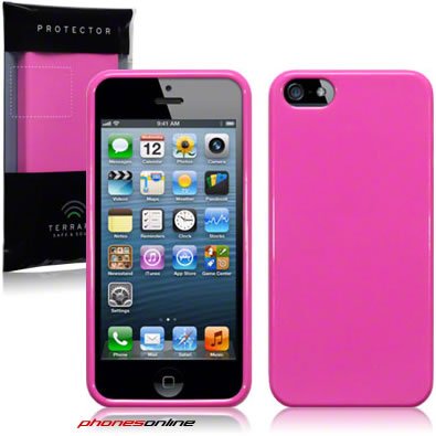 Apple iPhone 5 / 5S / SE Protective Gel Case - Soft Silicone Skin Cover, Shockproof & Anti-Scratch (Pink) - Perfect for Everyday Use, Travel & Outdoor Activities