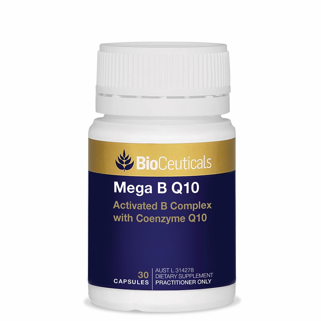 BioCeuticals Mega B Q10 Supplement - High Potency CoQ10 & B Vitamins for Heart Health, Energy Support & Antioxidant Protection - Perfect for Active Lifestyles & Cardiovascular Wellness