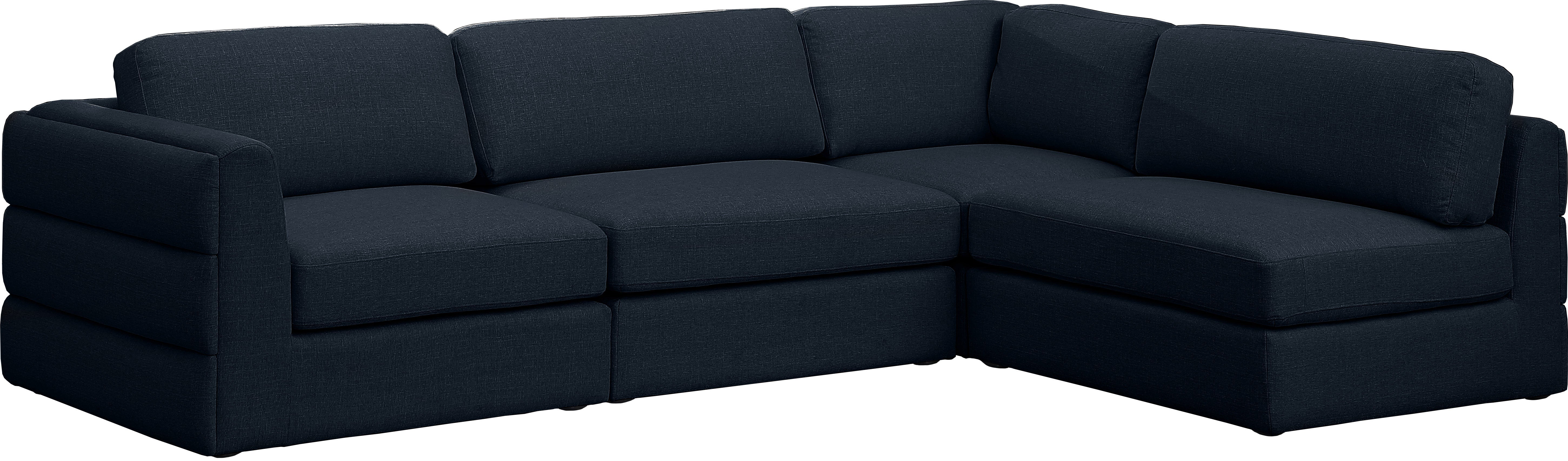 Beckham Durable Linen Textured Fabric Modular Sectional Sofa - Modern Living Room Furniture for Home Theater & Family Gatherings