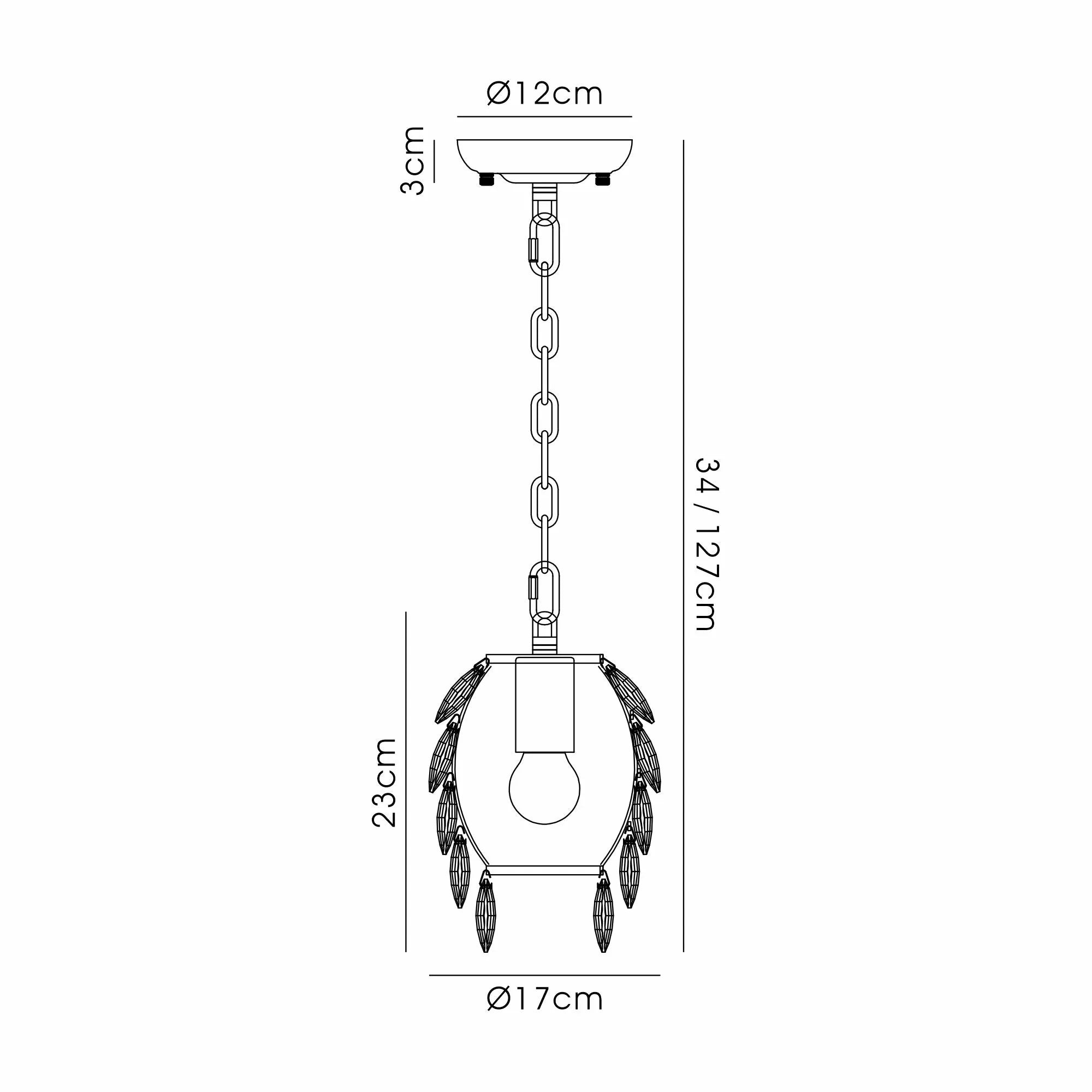 Consten 17cm 5-Layer Pendant Light Fixture with E27 Socket - Perfect for Dining Room, Kitchen Island & Bedroom Lighting