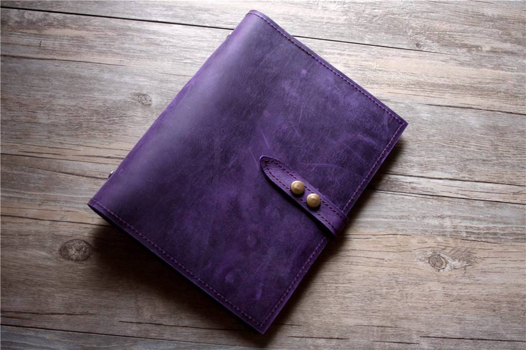 Personalized Engraved Purple Leather Travel Organizer Wallet - Perfect for Passport, Tickets & Credit Cards | Ideal for Business Trips & Vacations
