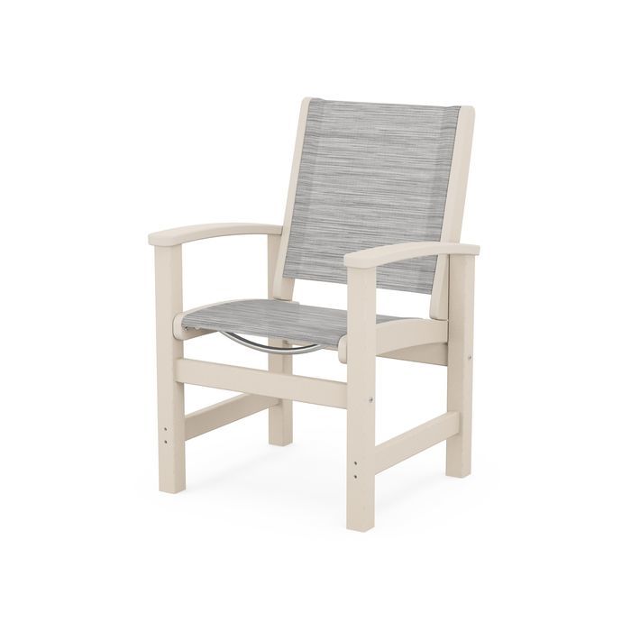 POLYWOOD Coastal Dining Chair - Weather-Resistant Outdoor Furniture, All-Weather Adirondack Chair for Patio, Deck, Garden & Poolside - Perfect for Backyard, Beach House & Waterfront Dining