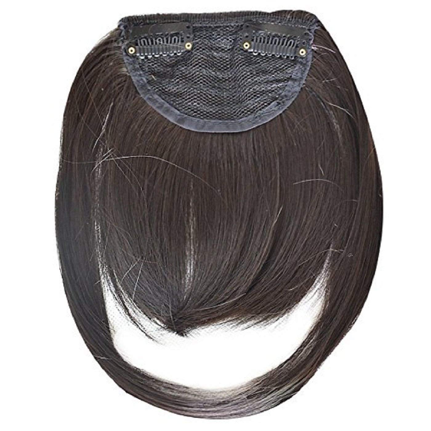 Glan Hair Fringe Hair Extension for Women - Dark Brown Clip-in Bangs | Perfect for Cosplay, Daily Wear & Hairstyle Transformation