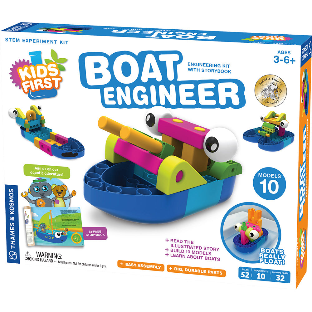Kids First Boat Engineer STEM Building Kit - Educational Toy for Children Ages 3-5 | Fun Learning Activity for Preschoolers & Kindergarten | Perfect for Home Play & Classroom STEM Projects