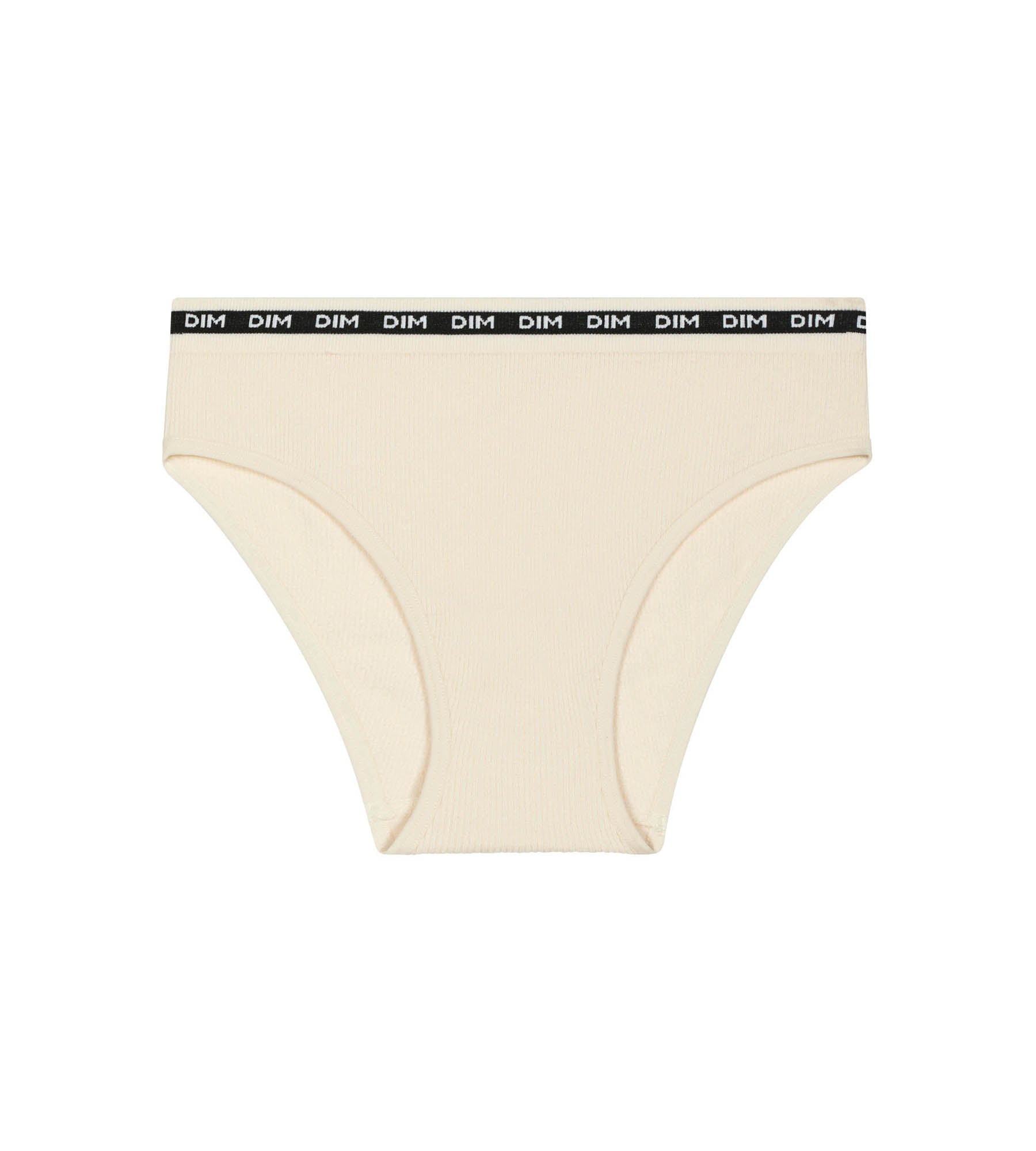 Dim Icons Beige Ribbed Fabric Slip for Girls with Black Belt - Perfect for School, Parties, and Everyday Wear