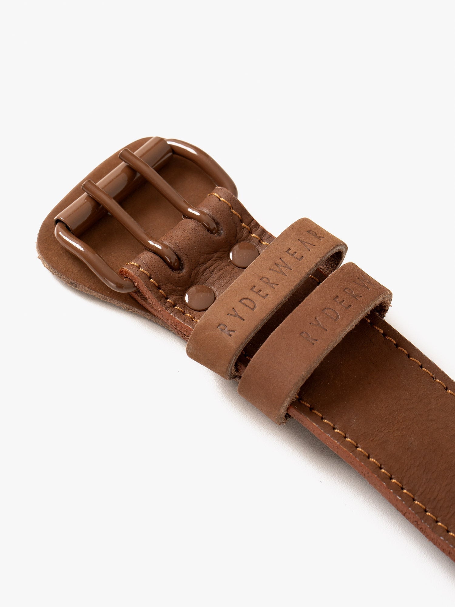 Premium Leather Weightlifting Belt for Men & Women - Tan Color - Heavy Duty Gym Belt for Powerlifting, CrossFit & Strength Training - Ideal for Deadlifts, Squats & Olympic Lifting