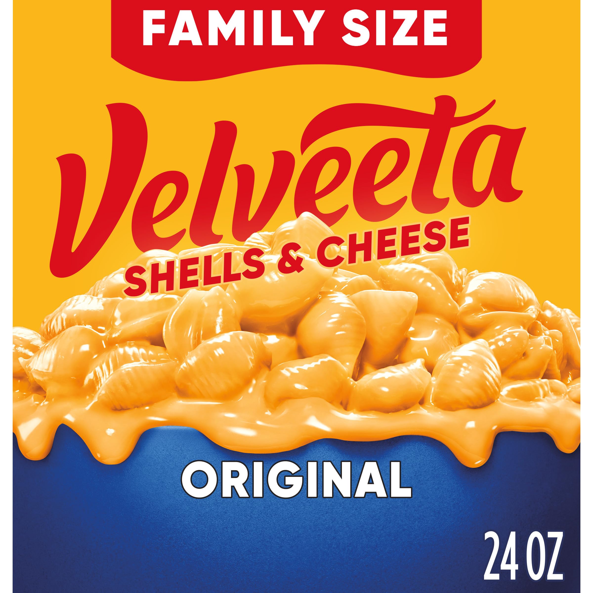 Original Velveeta Shells & Cheese Pasta with Cheese Sauce - 24 oz Value Size Box | Quick & Easy Mac and Cheese Dinner for Family Meals, Kids Lunch, and Comfort Food Cravings