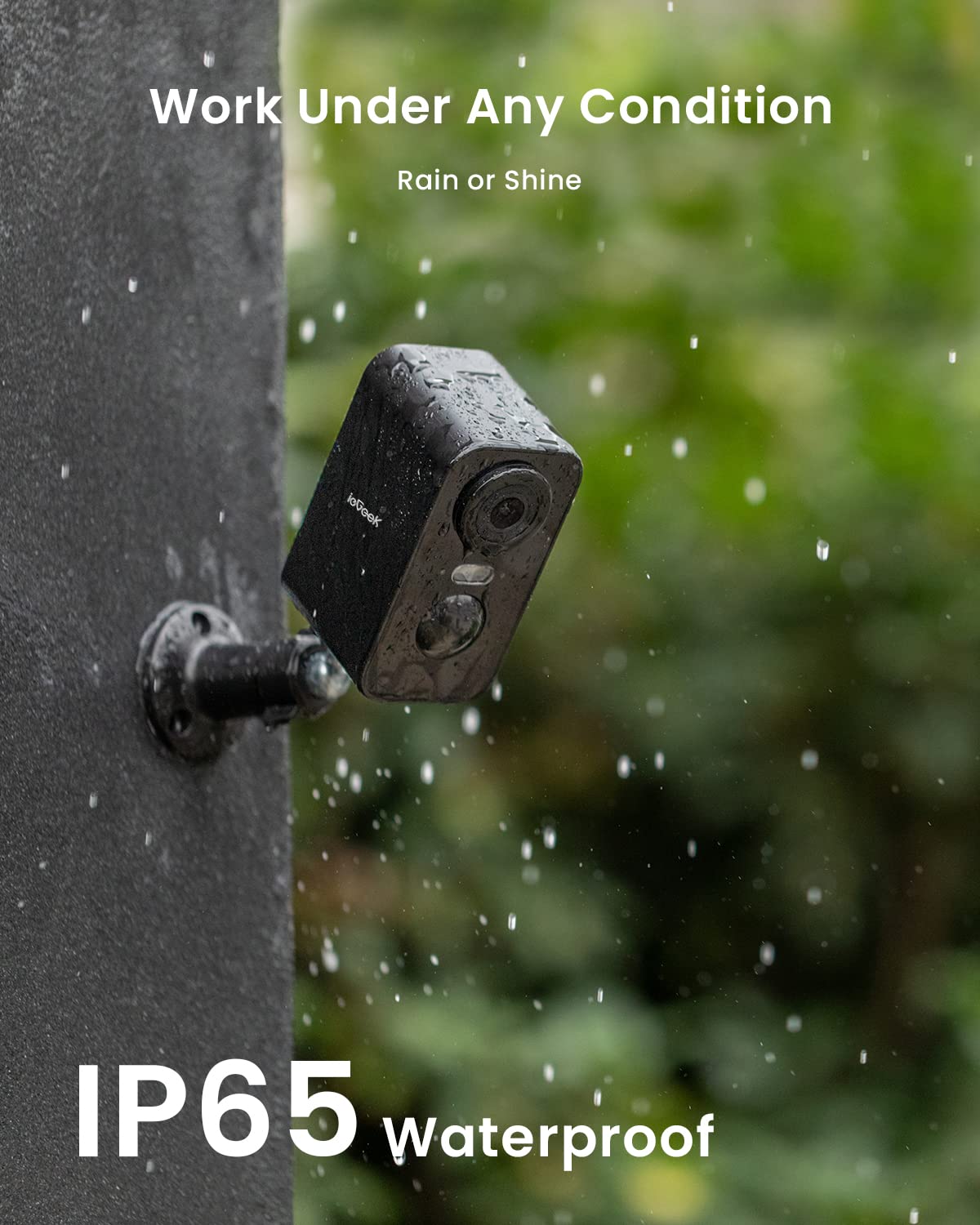 ieGeek Wireless Outdoor Security Cameras 2-Pack - 2K HD WiFi Surveillance System with AI Motion Detection, IP65 Weatherproof, Battery Powered, Siren & Spotlight - Ideal for Home Security, Garage & Backyard Monitoring - Works with Alexa & Google Assistant
