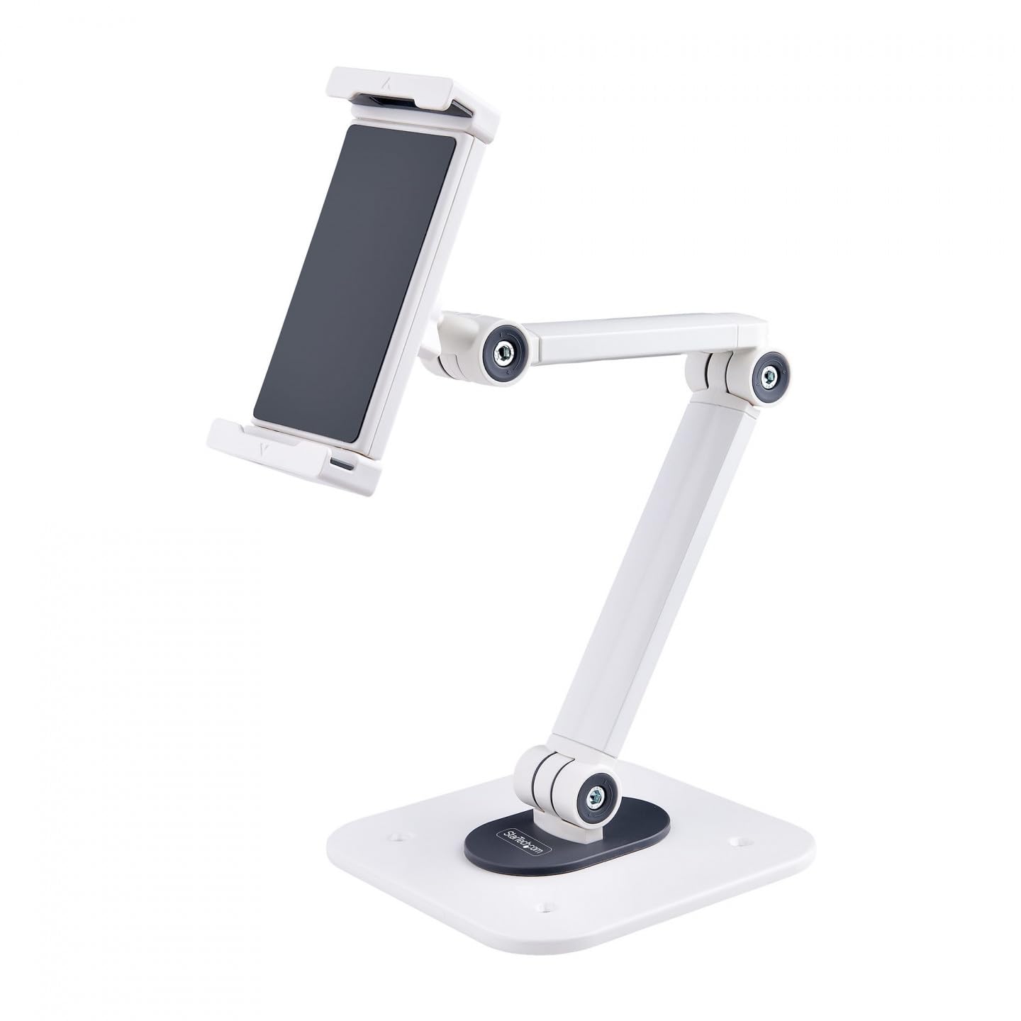 StarTech.com Adjustable Tablet Stand for Desk - Wall Mountable 1kg Capacity - Ergonomic Articulating Universal Tablet Holder with Pivot, Swivel & Rotation - Perfect for Office, Kitchen, Bedroom & Home Use (ADJ-Tablet-Stand-W)