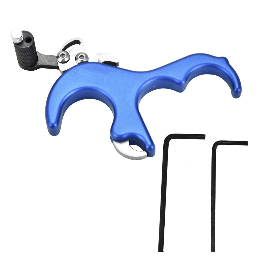 HERCHR Bow Release Aid for Compound Bows - 3 Finger Grip Thumb Caliper Trigger - Archery Accessories for Hunting & Target Practice | Perfect for Beginners & Professionals