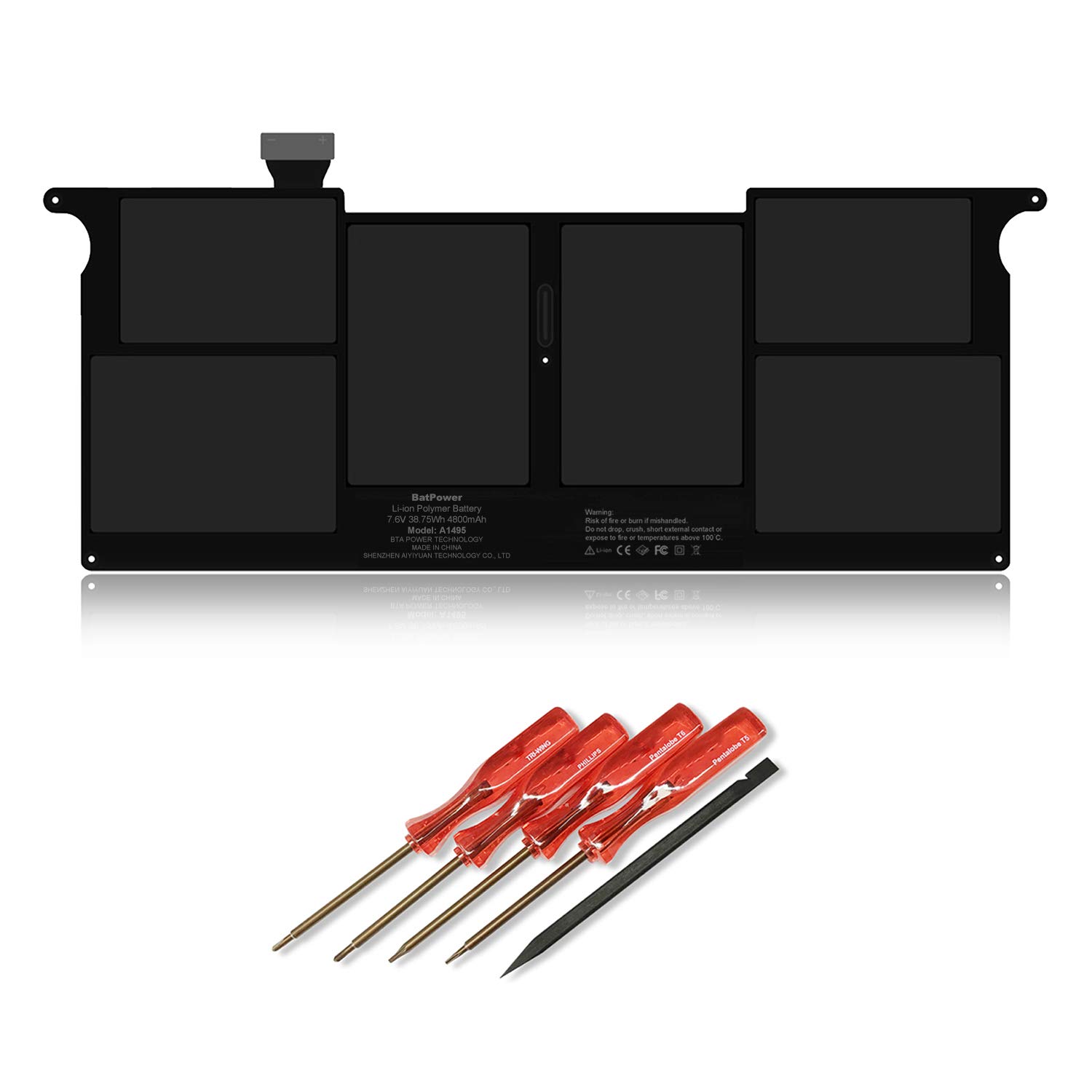 BatPower A1495 Replacement Laptop Battery for Apple MacBook Air 11-inch A1465 (Mid 2012-2015) - 38.75Wh High Capacity Battery Compatible with EMC 2631 & 2924 Models - Perfect for Work, Travel, and School Use