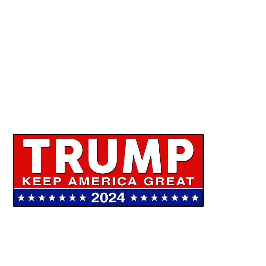 Keep America Great 2024 Bumper Sticker Decal (3.37
