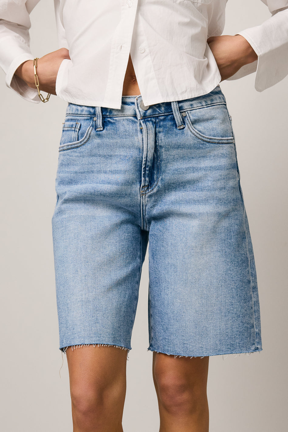 Alina Mid Rise Bermuda Shorts for Women - Comfortable Summer Casual Shorts | Perfect for Beach, Travel & Outdoor Activities | FINAL SALE