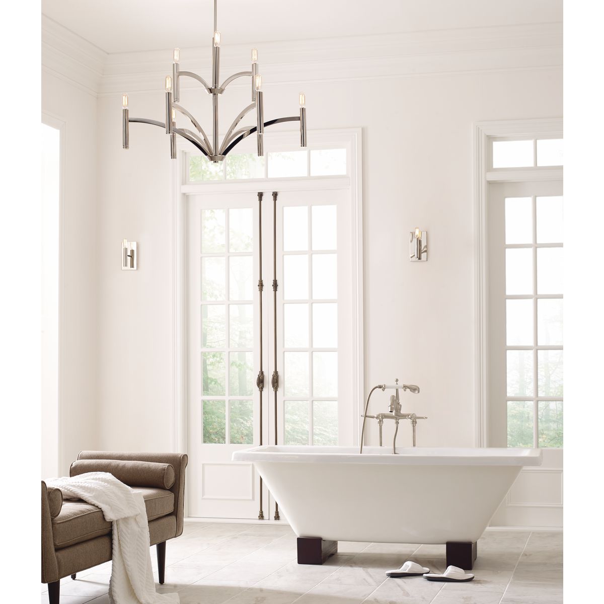 Draper Collection One Light Bath & Vanity Fixture - Modern Bathroom Lighting for Vanity Mirror & Powder Room