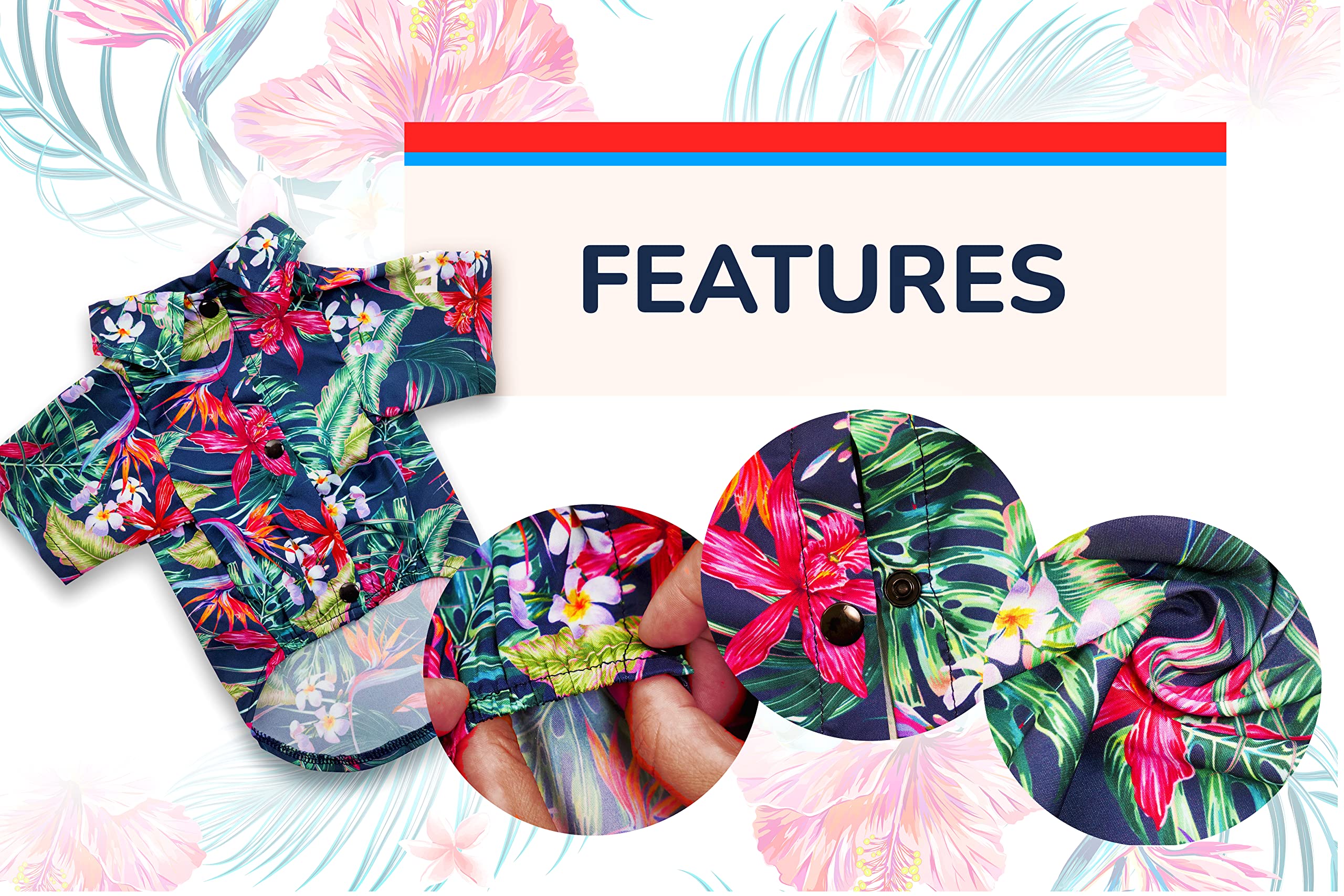 Hawaiian Dog Shirt for Small Medium Large Dogs - Breathable Pet Dog Clothes & Apparel - Cute Pup Shirt for Summer Outings (Medium, Black) - Perfect for Beach Walks, Park Visits & Photo Shoots