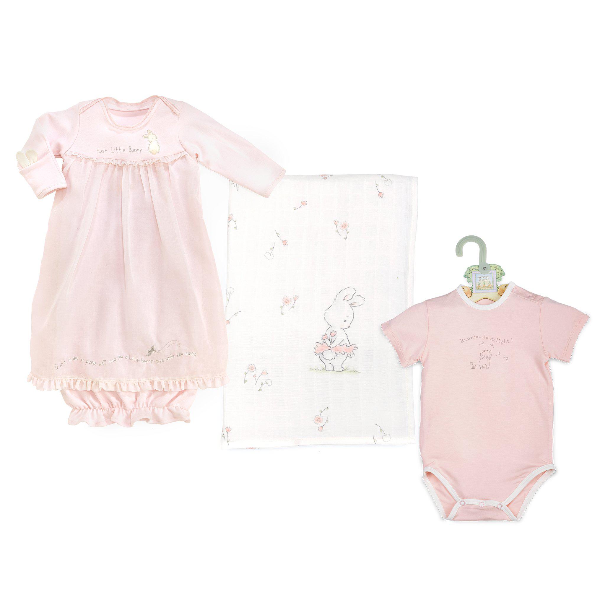 Baby Girl Newborn Cuddle Bundle Set - Soft Cotton Essentials for Newborns & Infants - Perfect for Gifts, Photo Shoots & Nursery Cuddles