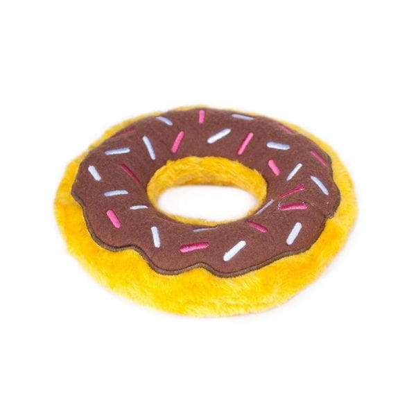 Squeaky Chocolate Plush Donut Dog Toy - Interactive Chew Toy for Small & Large Dogs - Fun Squeaker Sound for Playtime & Training - Perfect for Fetch, Cuddles & Teething Puppies
