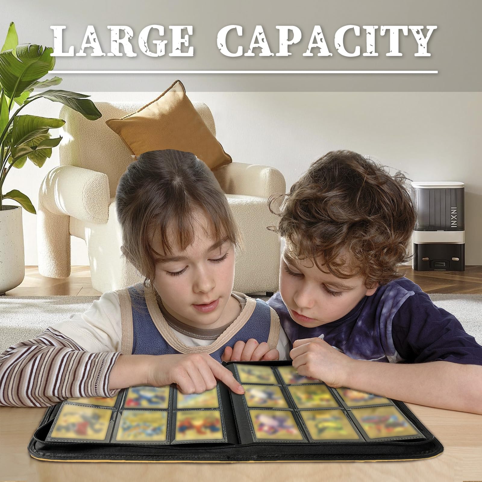 360 Pocket Card Binder - 9 Pocket Trading Card Holder with Durable Bronze Finish | Perfect for Pokemon, MTG, and Sports Card Collectors & Organizers
