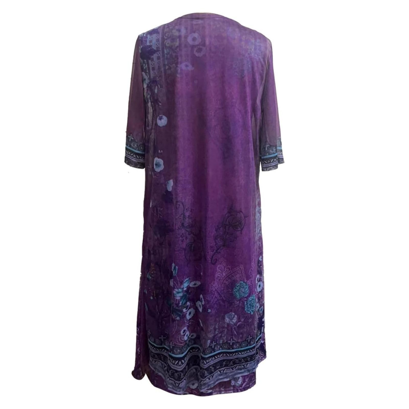 Boho Floral Wedding Guest Midi Dress with Jacket - 2 Piece Set for Women | Flowy Cocktail Dress for Summer Weddings, Parties & Special Occasions