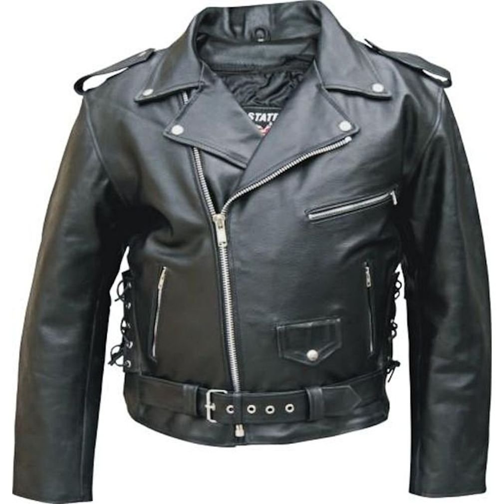 Premium Buffalo Leather Motorcycle Jacket for Men - Zip-Out Lining & Adjustable Side Laces - Ideal for Bikers, Riders & Outdoor Adventures