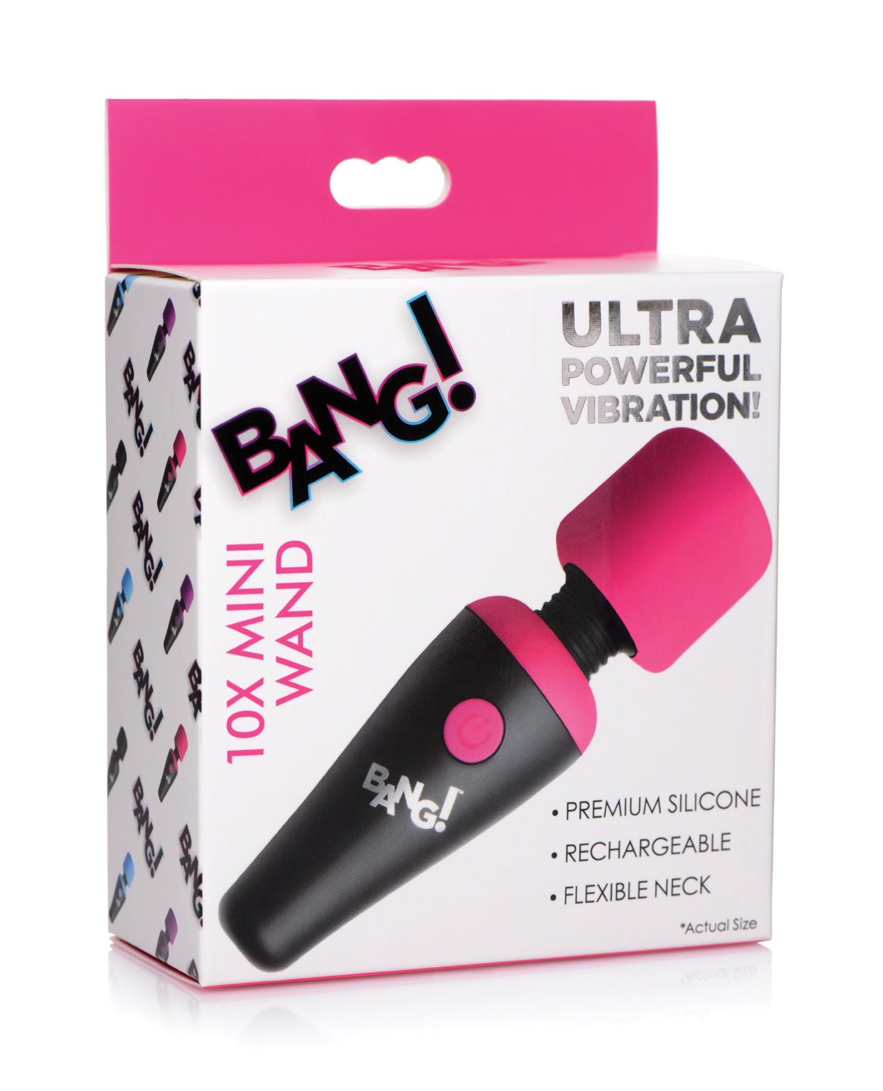 10X Powerful Rechargeable Mini Vibrating Massage Wand - Pink Silicone Personal Massager for Relaxation & Muscle Relief - Perfect for Home Spa, Travel & Self-Care