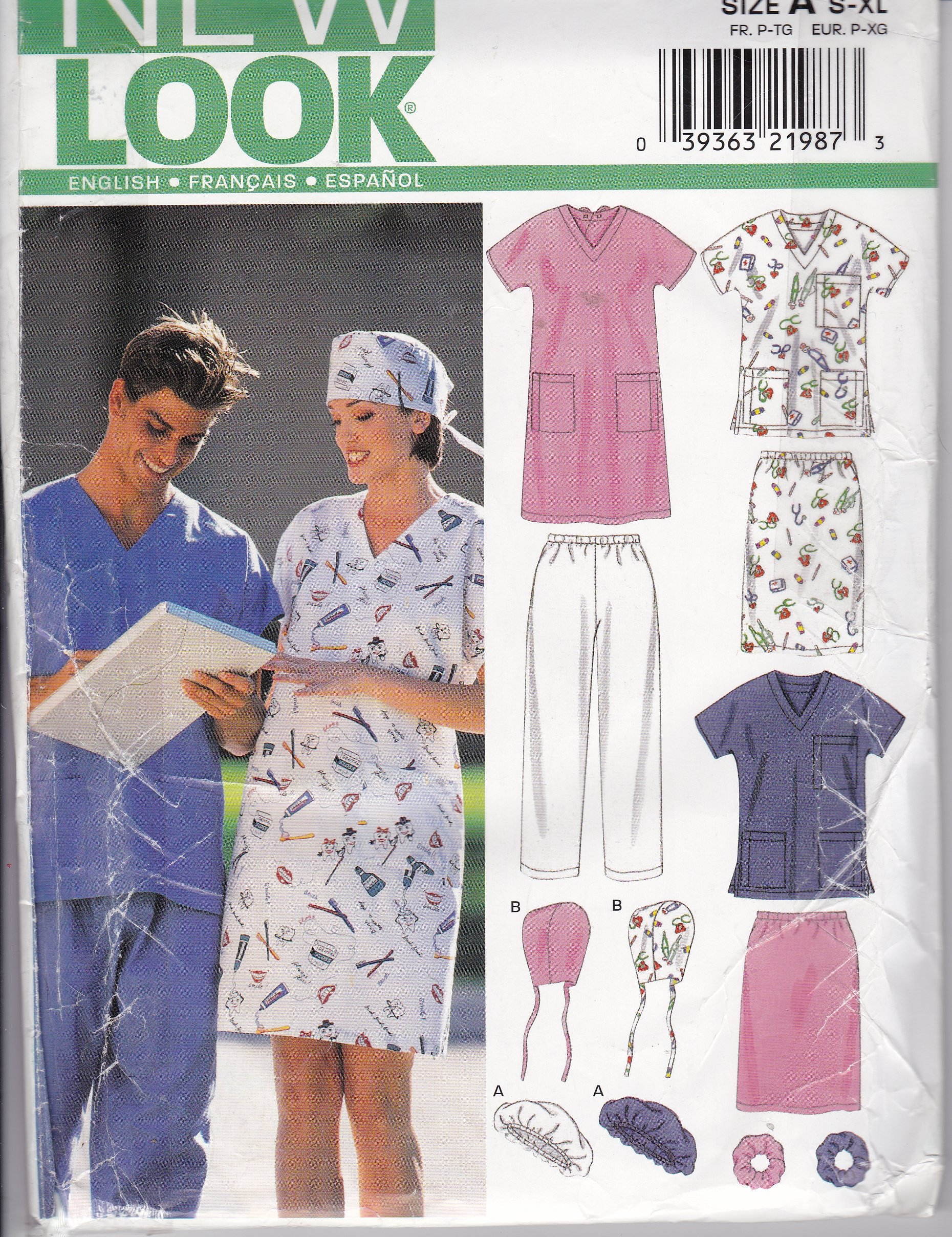 New Look 6777A Sewing Pattern for Misses & Mens Scrubs - Size S to XL - Perfect for DIY Medical Uniforms, Nursing Scrubs & Healthcare Apparel