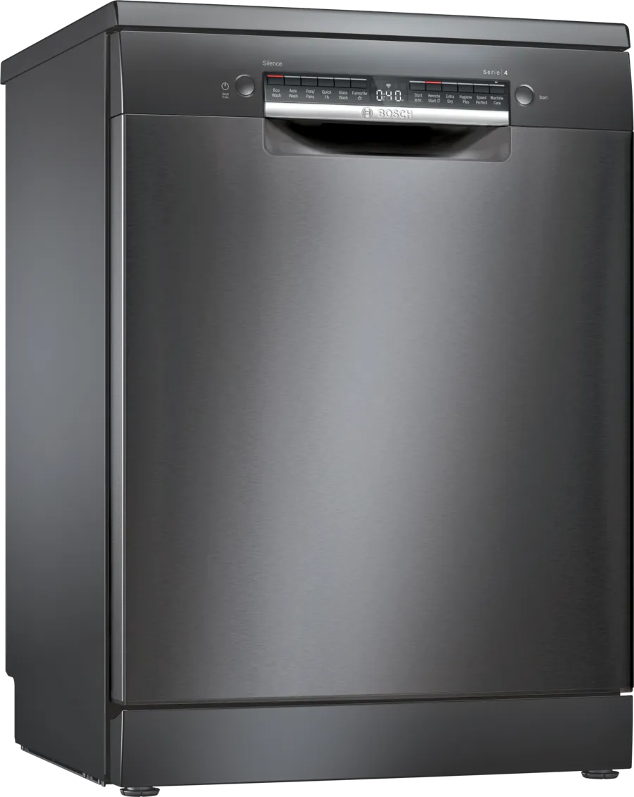 Bosch Series 4 60cm Freestanding Dishwasher SMS4HVB01A - Energy Efficient Stainless Steel Appliance for Modern Kitchens | Perfect for Small Families & Open-Plan Homes