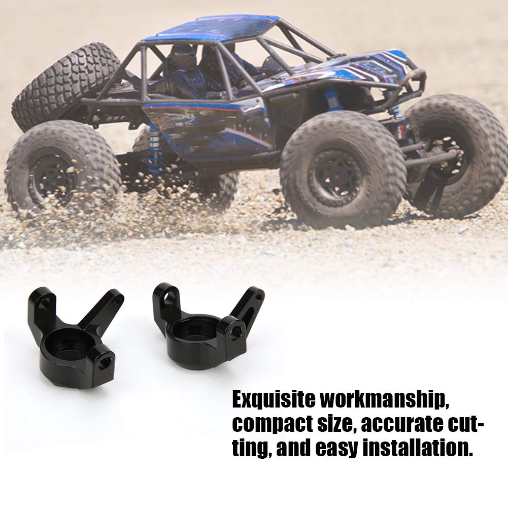 Dilwe 2Pcs Aluminum Alloy RC Steering Cup & Front Steering Knuckle C Block - Compatible with Axial Wraith RR10 90048 AR60 1/10 Scale RC Cars - Upgrade Parts for Off-Road Racing & Crawler Performance