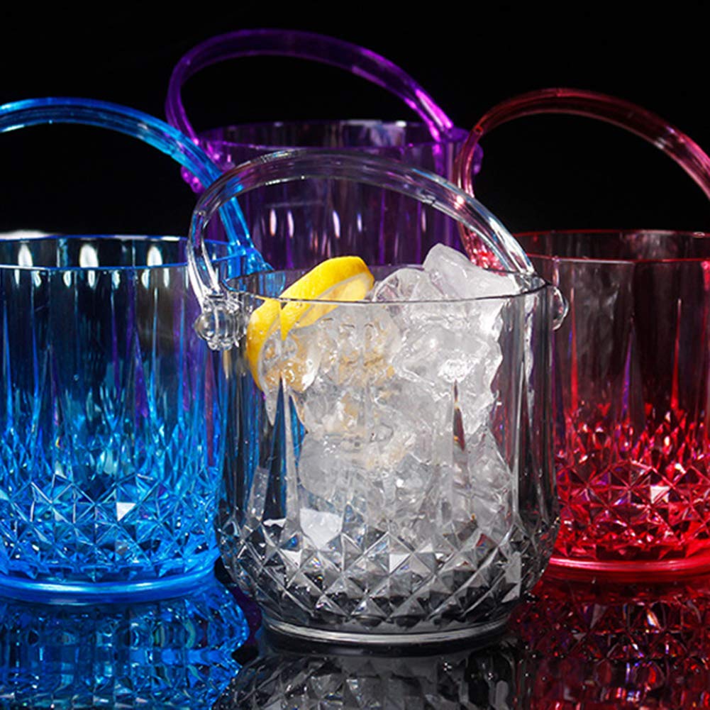 Durable Acrylic Ice Bucket - Shatterproof & Transparent Design for Bars, Restaurants, Coffee Shops - Perfect for Chilling Wine, Champagne & Beverages