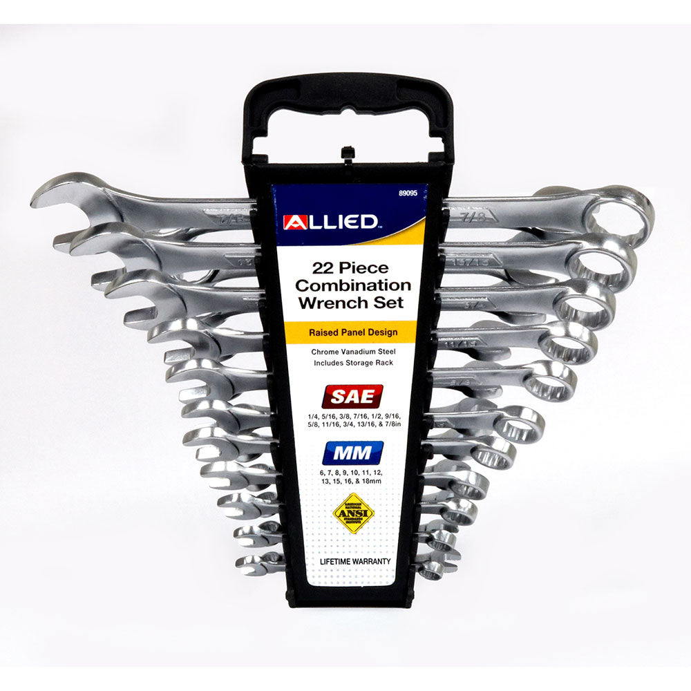 Allied 89095 22-Piece SAE/MM Combination Wrench Set (1/4