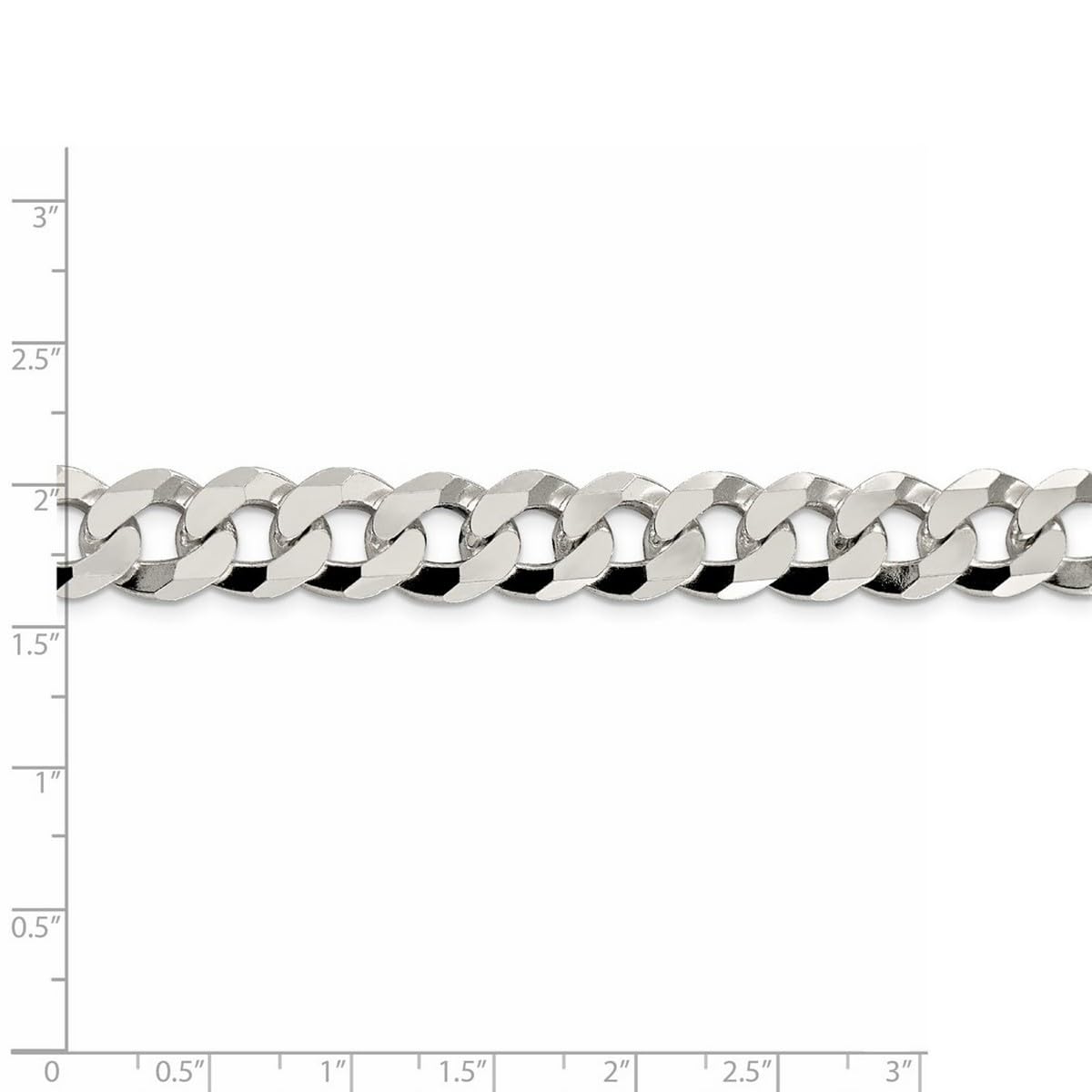 925 Sterling Silver Flat Close Curb Chain Necklace for Women & Men - Adjustable Lengths 16
