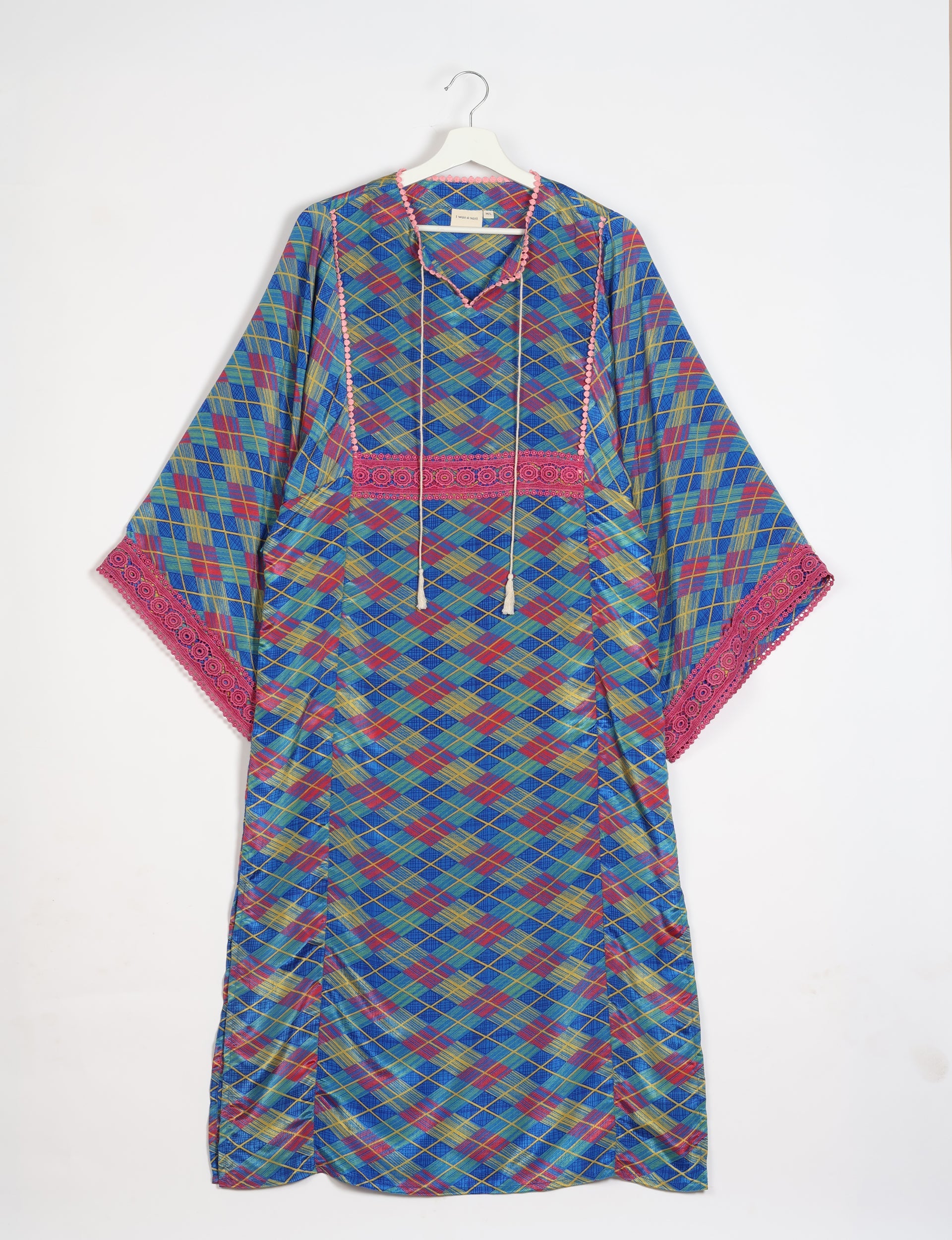 Maxi Kaftan ML 07 - Flowy Long Sleeve Boho Dress for Women | Beach Cover Up, Summer Vacation Outfit, Lounge Wear