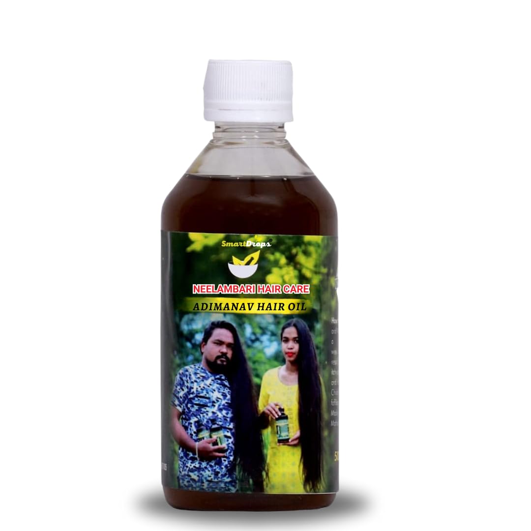 Adimanav Neelambari Herbal Hair Oil for Hair Growth - 100ml | Natural Ayurvedic Hair Treatment for Women & Men | Promotes Thicker, Longer Hair | Perfect for Daily Scalp Massage & Hair Care Routine