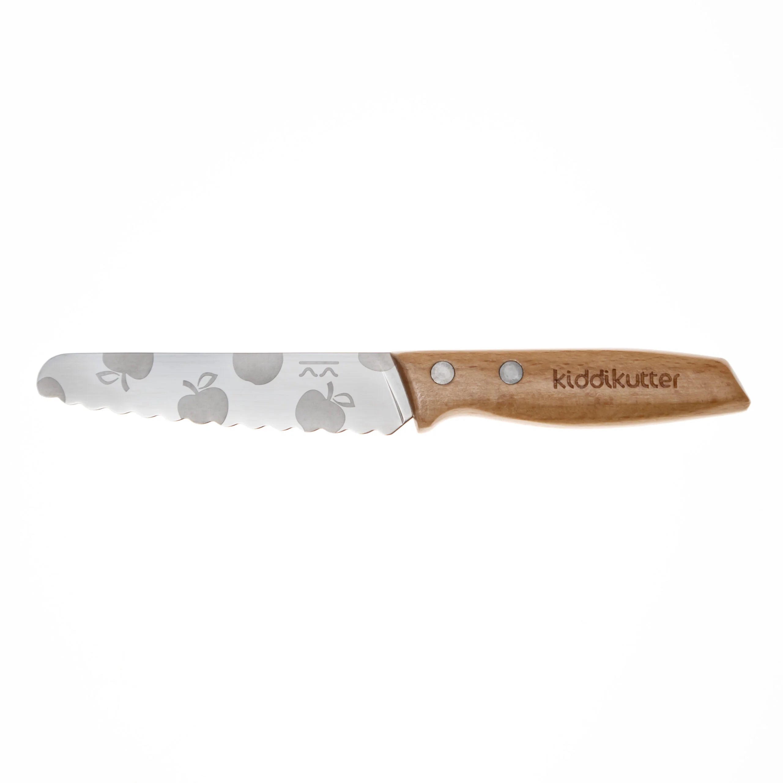 Kiddikutter Child Safe Knife with Wooden Handle - Safe First Knife for Kids Learning to Cook - Perfect for Cutting Fruits, Vegetables & Baking Activities