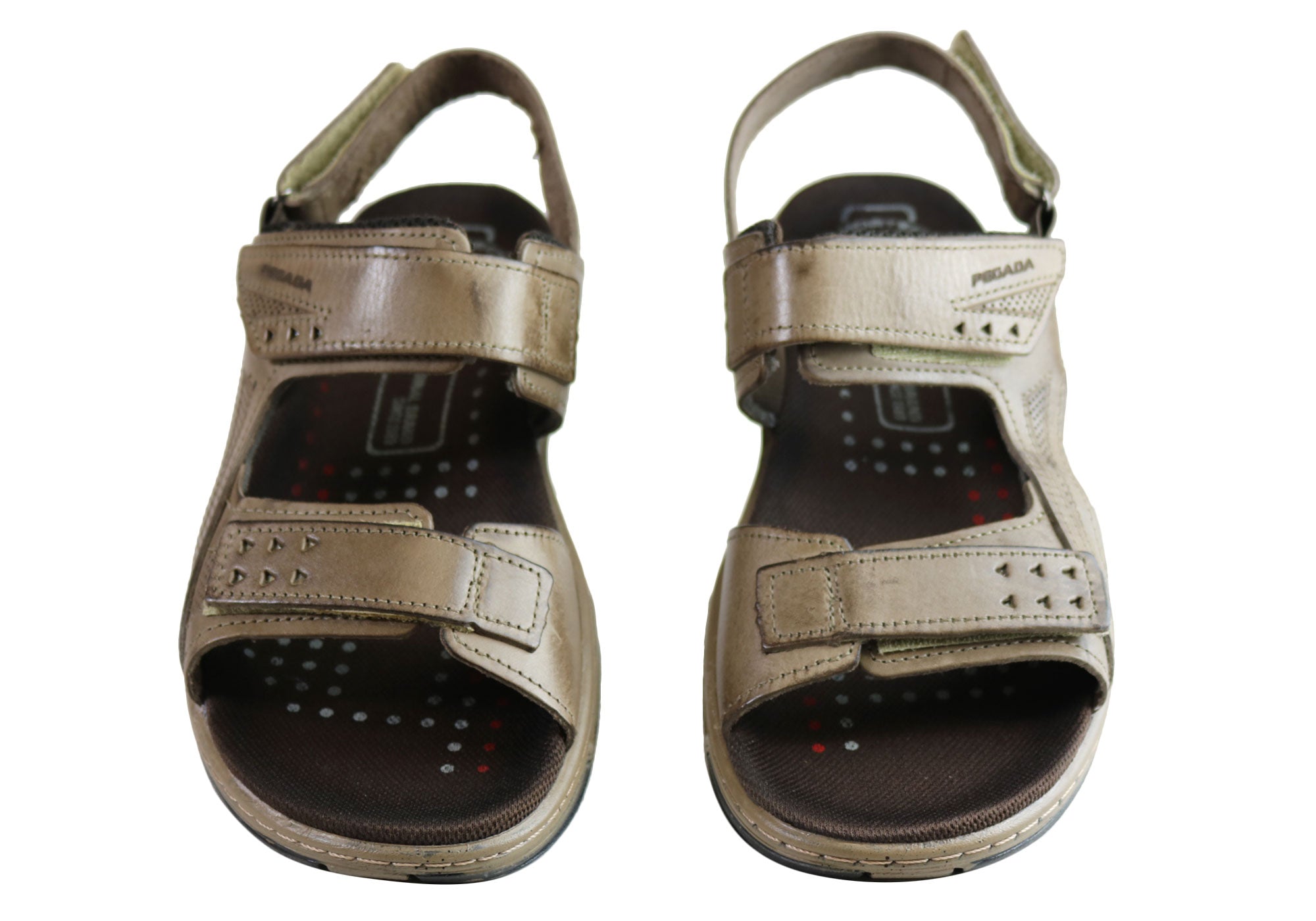 Jeff Men's Genuine Leather Comfortable Cushioned Sandals - Handmade in Brazil - Perfect for Beach, Vacation & Summer Outdoor Activities
