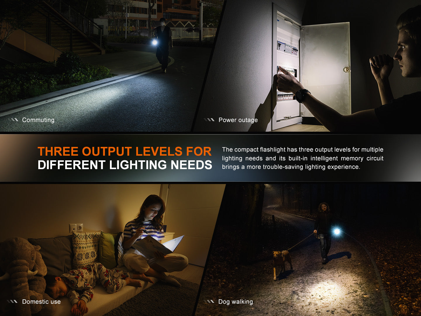 Fenix E12 V3 Compact AA Flashlight - High Lumens Pocket-Sized EDC Torch for Camping, Hiking & Emergency Use