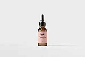 Pure Natural Geranium Essential Oil for Skin, Hair & Face Care - 15ml Aromatherapy Oil with Glass Dropper - Relaxing Massage Oil & Perfume for Stress Relief, Sleep Aid & Home Spa - Perfect for Diffusers, Bath & DIY Beauty Products