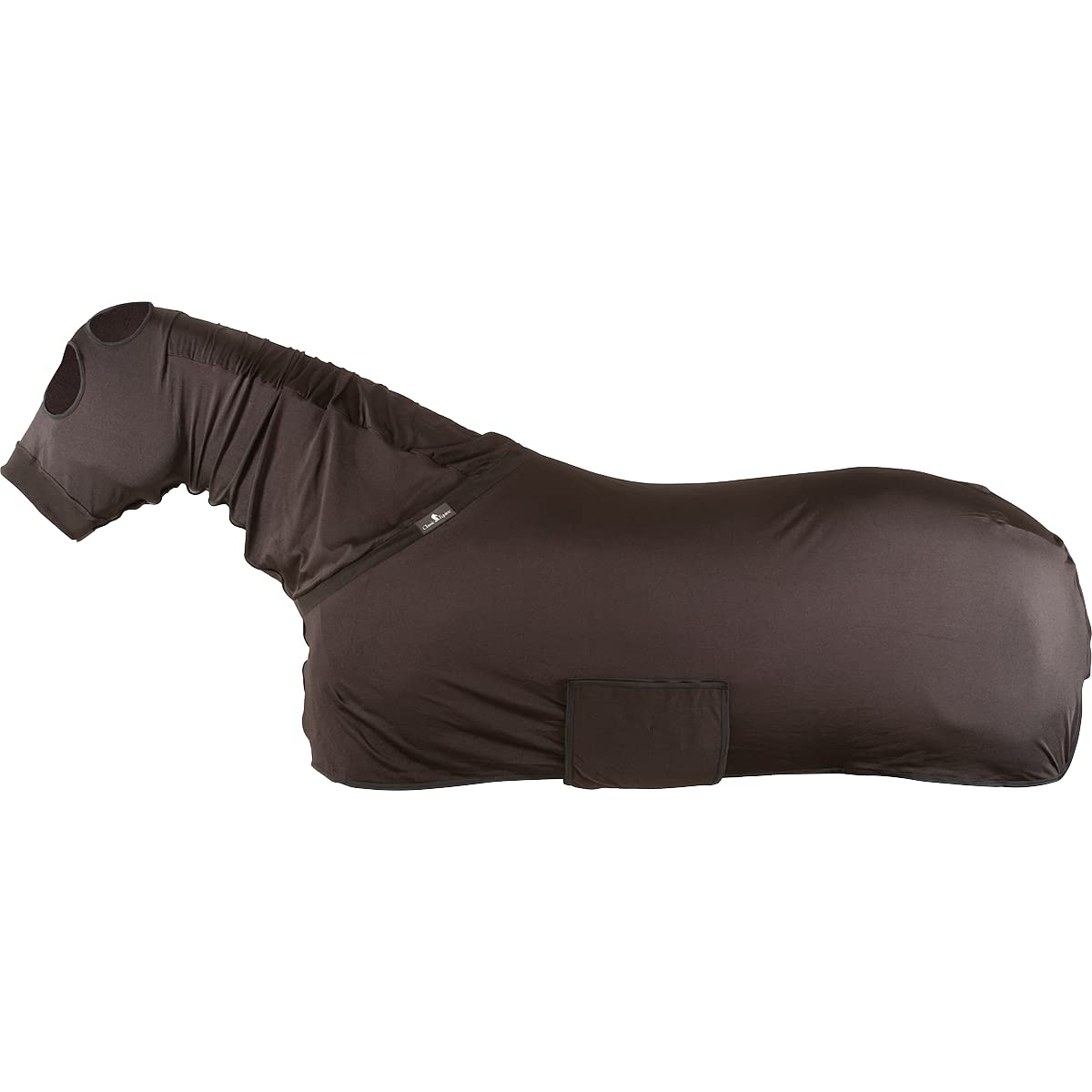 Classic Equine Full-Body Slinky Horse Blanket - Breathable Black Medium Size for Stable & Turnout - Perfect for Training, Riding & Cold Weather Protection