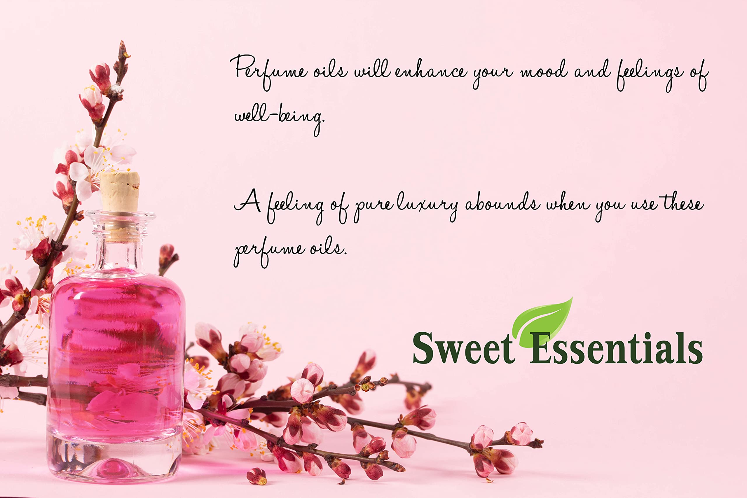 Japanese Cherry Blossom Perfume Oil - Organic Roll-On Fragrance for Hair & Body | Alcohol, Silicone & Preservative Free | Perfect for Daily Wear, Gifts & Aromatherapy