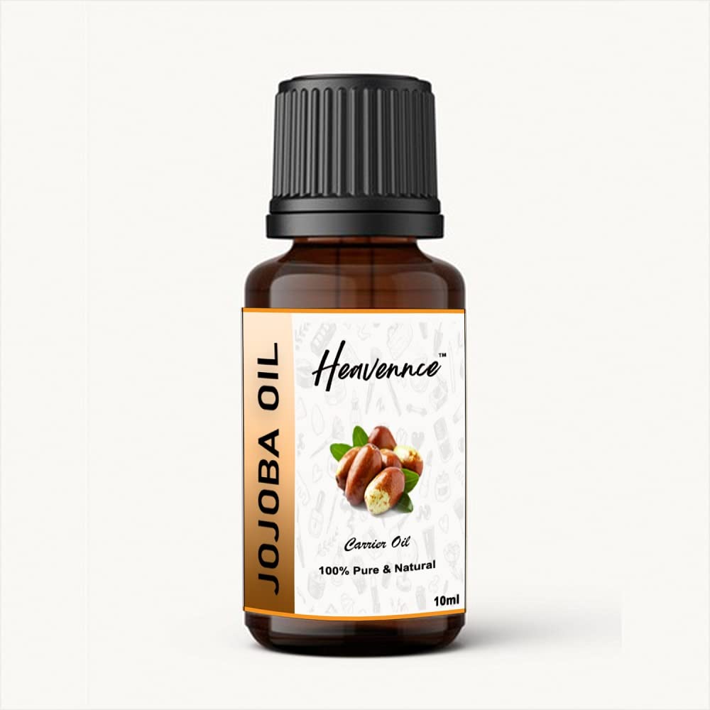 Pure Jojoba Carrier Oil for Skin & Hair - Natural Hydrating Cleanser, Promotes Shiny Hair & Moisturized Skin - 10ml Bottle - Perfect for Daily Skincare, Hair Treatment & Massage Therapy
