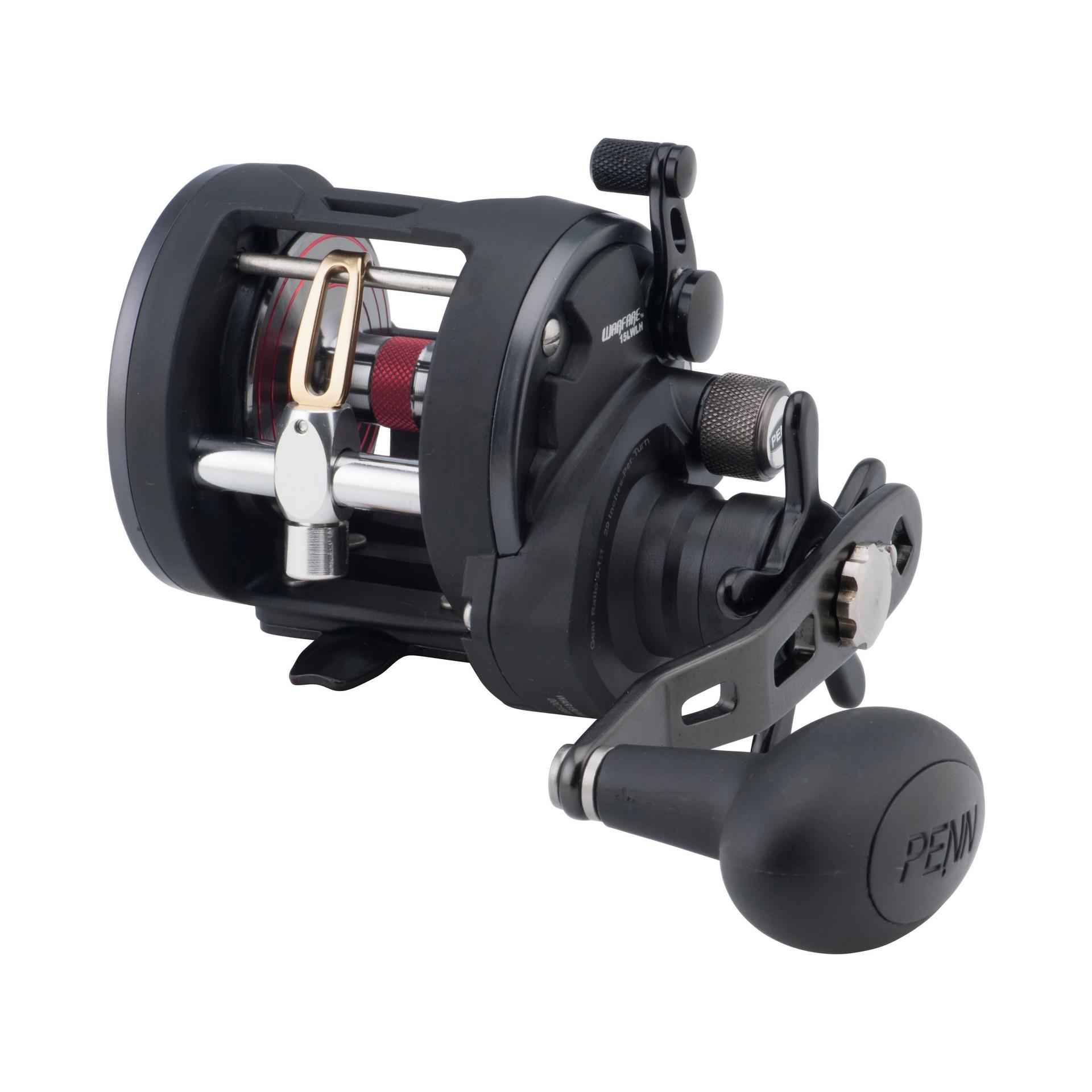 Warfare™ Star Drag Level Wind Conventional Fishing Reel - Saltwater & Freshwater Spinning Reel for Surf Casting, Trolling & Offshore Fishing