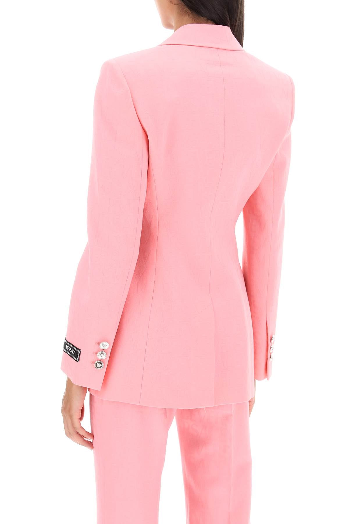 Versace Women's Allover Print Single Breasted Jacket | Luxury Fashion Blazer for Work & Evening Events